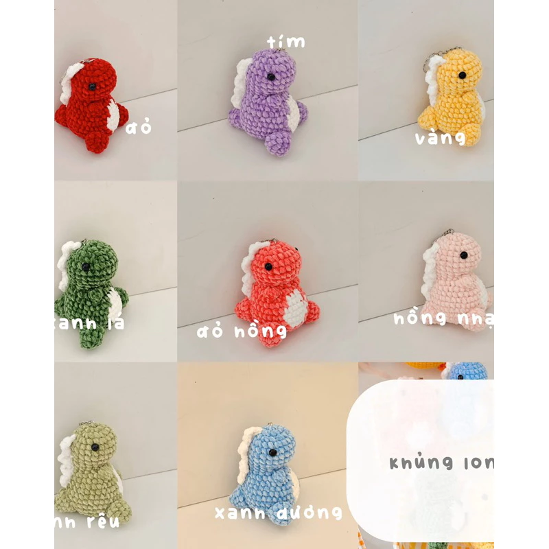 Móc Khoá Len Nhung Hình Con Rồng Dragon Khủng Long tại haste