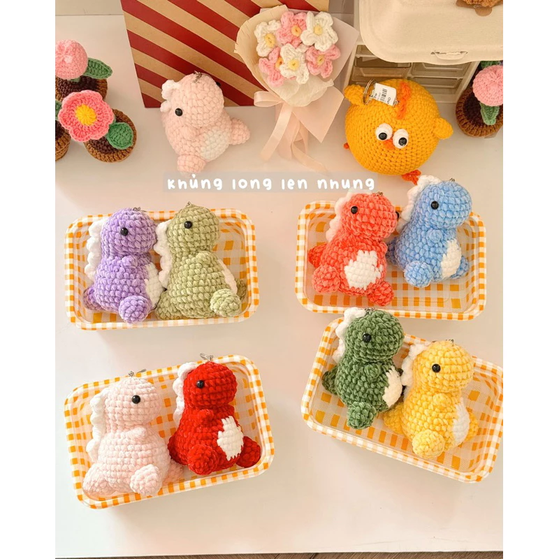 Móc Khoá Len Nhung Hình Con Rồng Dragon Khủng Long tại haste